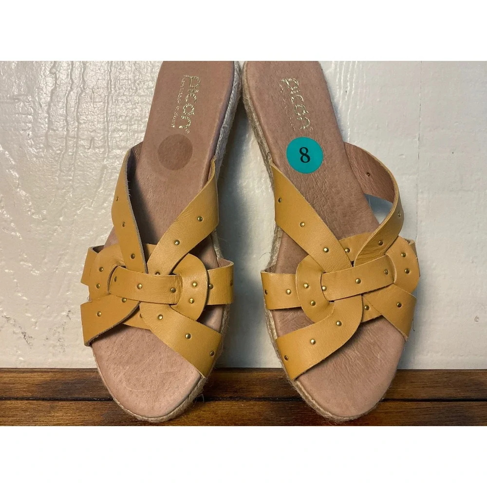 Picon Espadrille Slides Women's 8 Handmade in Spain Leather